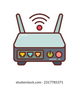 Router icon in vector. Illustration