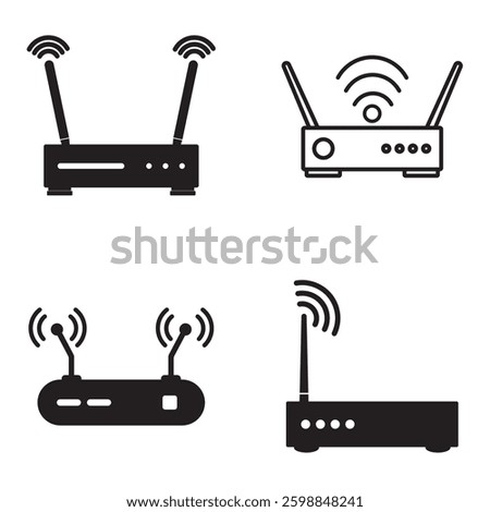 Router icon vector illustration design template
