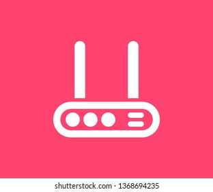 Router icon. Vector illustration in flat style.