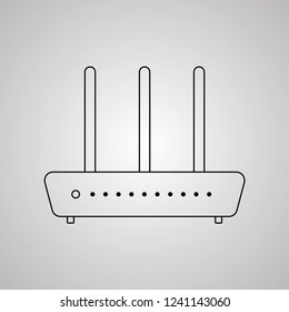 router icon vector illustration Linear symbol