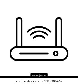 Router Icon Vector Illustration Logo Template