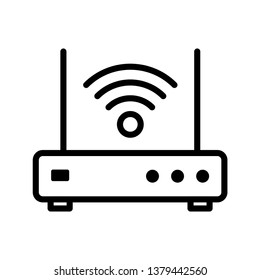 Router Icon Vector Illustration Logo Template