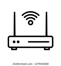 Router Icon Vector Illustration Logo Template