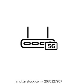 plantilla de logotipo de ilustración de vector de icono del router para muchos fines. Aislado sobre fondo blanco.