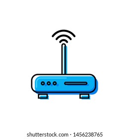 router icon vector illustration template logo design