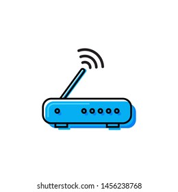 router icon vector illustration template logo design