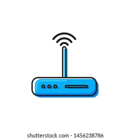 router icon vector illustration template logo design