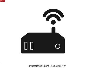 Router icon vector on white background 