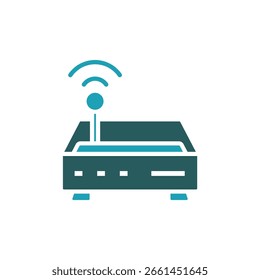 router icon. vector.Editable stroke.linear style sign for use web design,logo.Symbol illustration.