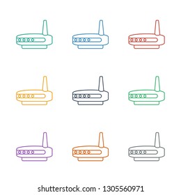 router icon white background. Editable line router icon from network. Trendy router icon for web and mobile.