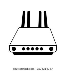 router icon with white background vector stock illustration