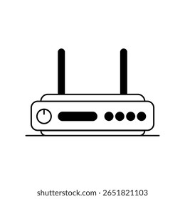 router icon with white background vector stock illustration
