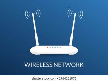 Router icon. Wifi or wireless network. Modern internet access concept. Vector illustration.