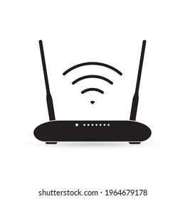 Router icon. Wifi or wireless network. Modern internet access concept. Vector illustration.
