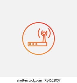 Router icon.gradient illustration isolated vector sign symbol