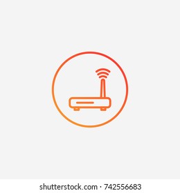 Router icon.gradient illustration isolated vector sign symbol