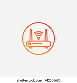 Router icon.gradient illustration isolated vector sign symbol