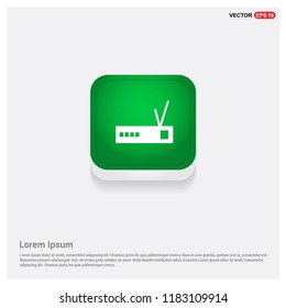 Router iconGreen Web Button - Free vector icon