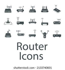 Router  icons set . Router  pack symbol vector elements for infographic web