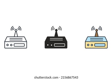 router icons  symbol vector elements for infographic web
