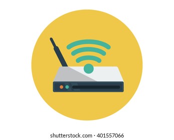 Router Illustration - Flat Icon