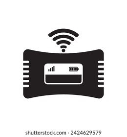 Diseño de ilustración vectorial de ícono de router o módem de Internet