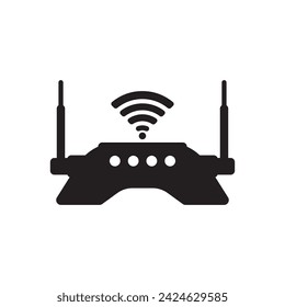 Diseño de ilustración vectorial de ícono de router o módem de Internet