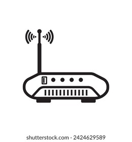 Diseño de ilustración vectorial de ícono de router o módem de Internet