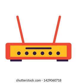 router internet on white background vector illustration