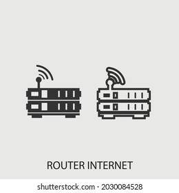 Router internet vector icon illustration sign for web and design