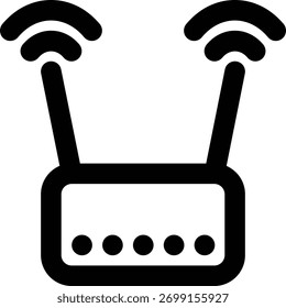 Router, Internet, Wireless Outline Icon