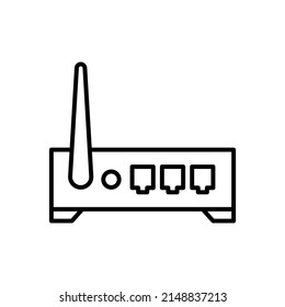 Router isolated icon design template