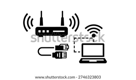 Router and laptop wireless connection