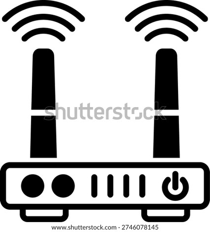 Router Line Fill Style Icon
