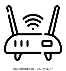 Fondo del icono de la línea del router