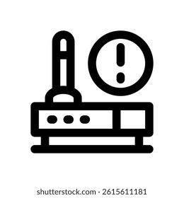 router line icon. Clean and minimalist vector icon for websites, mobile apps, presentations, and logos. Fully scalable and customizable for any project.