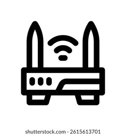 router line icon. Clean and minimalist vector icon for websites, mobile apps, presentations, and logos. Fully scalable and customizable for any project.