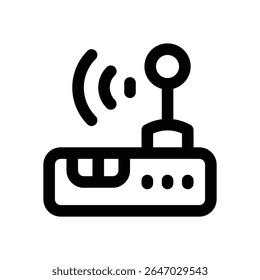 router line icon. Clean and minimalist vector icon for websites, mobile apps, presentations, and logos. Fully scalable and customizable for any project.