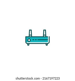 Router line icon. linear style sign for mobile concept and web design. Outline vector icon. Symbol, logo illustration. Vector graphic