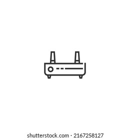 Router line icon. linear style sign for mobile concept and web design. Outline vector icon. Symbol, logo illustration. Vector graphic