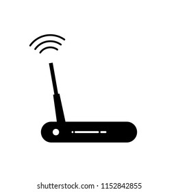 router line icon, outline and solid vector logo, linear pictogram isolated on white
