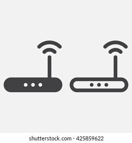 router line icon, outline and solid vector logo, linear pictogram isolated on white, pixel perfect illustration