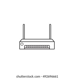 router line icon, outline vector logo illustration, linear pictogram isolated on white