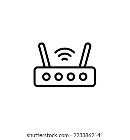 Router line icon vector design