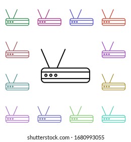 Router line multi color style icon. Simple thin line, outline vector of home things icons for ui and ux, website or mobile application