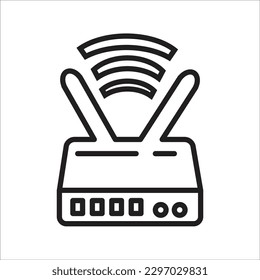 Router-Linie neues Vektorsymbol