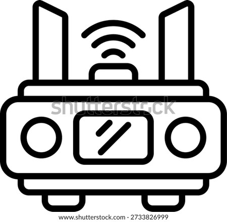 Router Line vector Icon Design