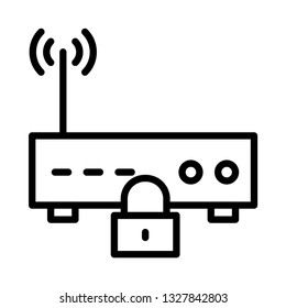 router lock line icon