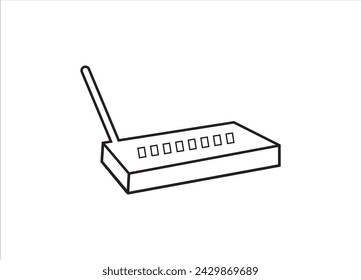 Diseño del logotipo del router, vector del icono del router,