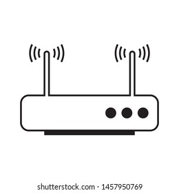 Router logo template vector WiFi internet icon design